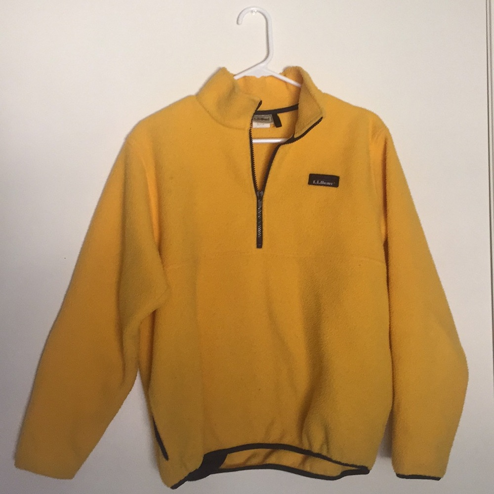 Yellow pullover fleece